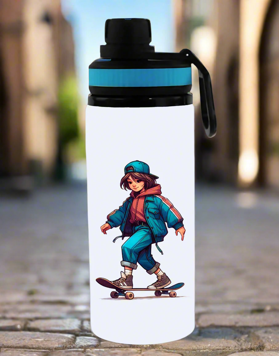 On the move: "The ´Sip and Skate´ Bottle", 850ml