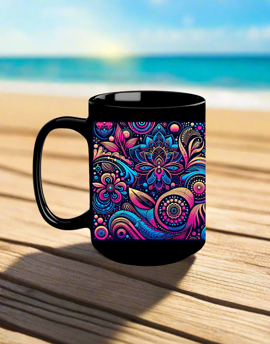 Ein Meer aus Farben: „Die Mandala-Tasse“, 400 ml